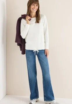 Langarmshirt mit Wording vanilla white