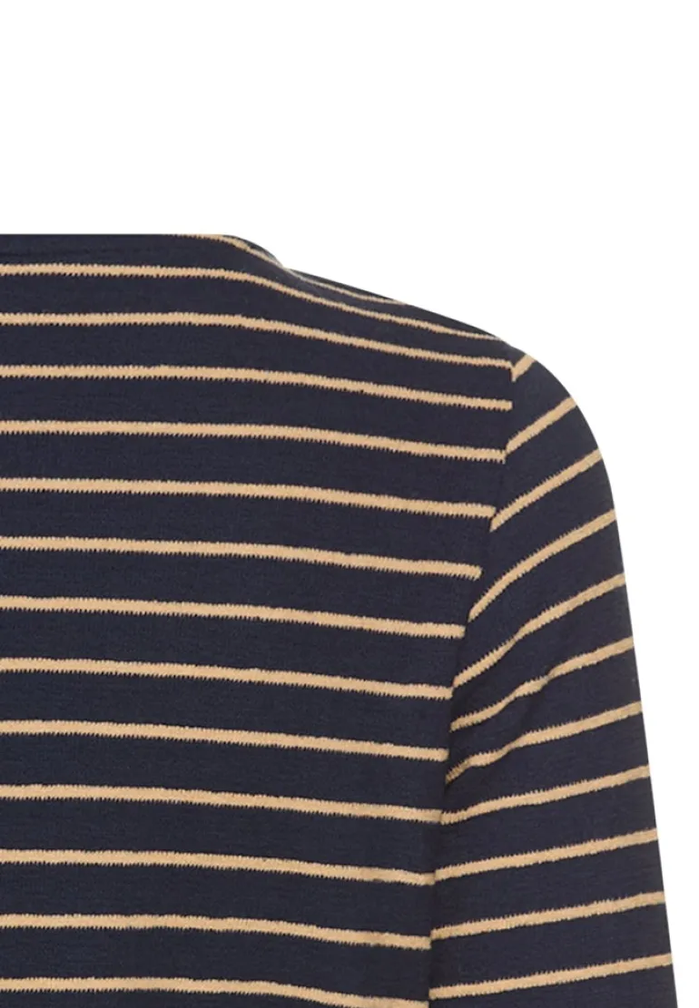 Langarm-T-Shirt aus Bio-Baumwolle ink blue stripes