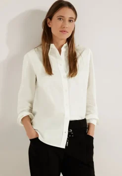Lange Bluse aus Baumwolle vanilla white