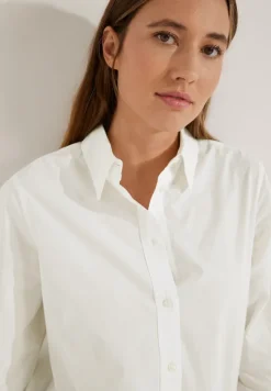 Lange Bluse aus Baumwolle vanilla white