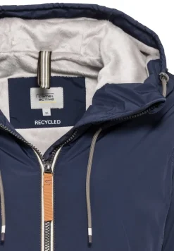 Langer Windbreaker mit weichem Plüschfutter night blue