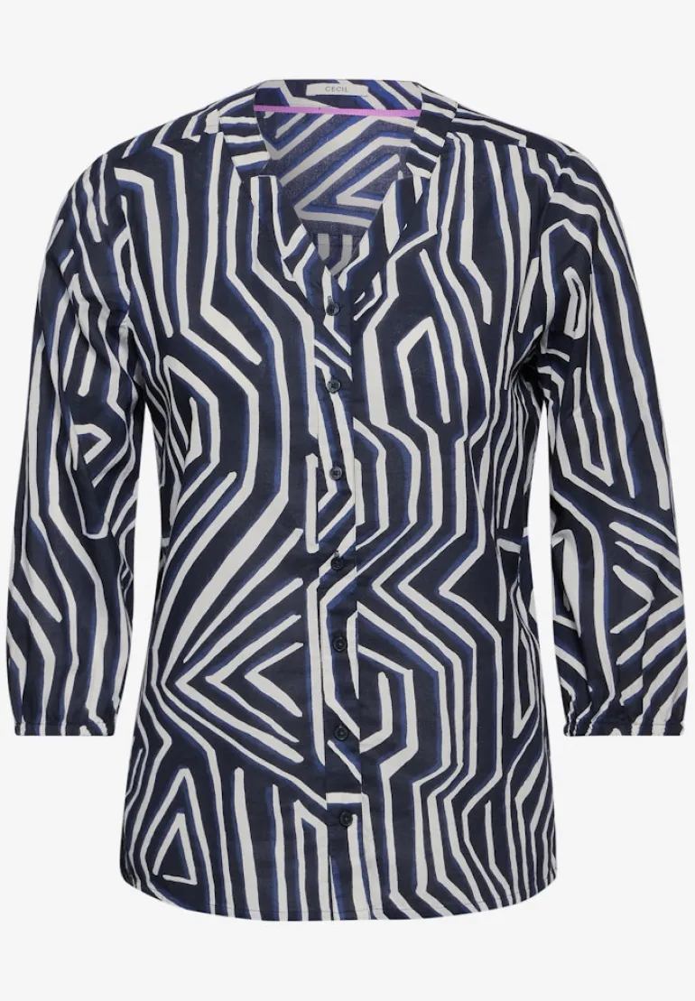 Leichte Baumwollbluse universal blue