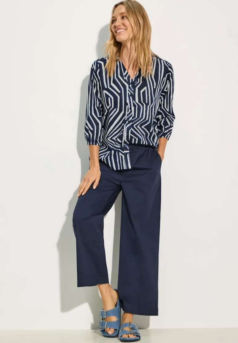 Leichte Baumwollbluse universal blue