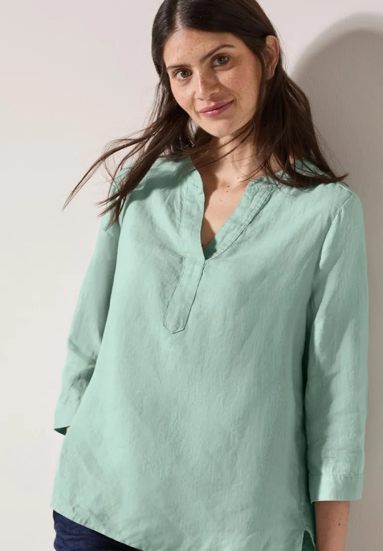Leinenbluse ice sage green