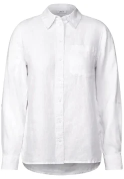 Leinen-Hemdbluse white