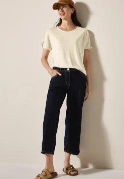 Leinen-Look Glitzer-Shirt pumice beige