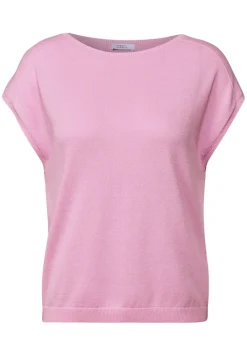 Leinen-Look Strickpullover cherry blossom pink