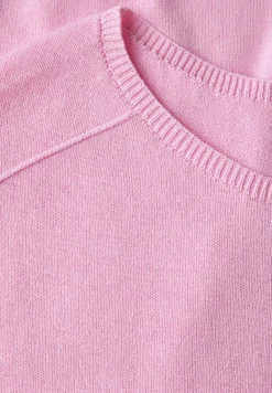 Leinen-Look Strickpullover cherry blossom pink