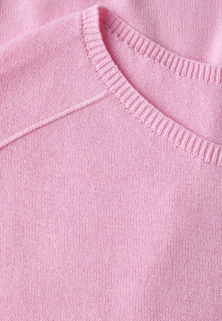 Leinen-Look Strickpullover cherry blossom pink