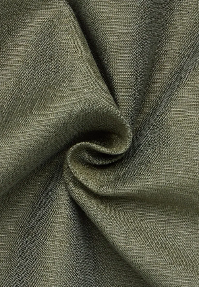 Linen Shirt Twill Langarm khaki
