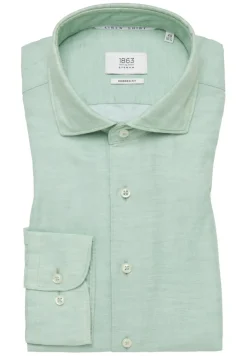 Linen Shirt Twill Langarm lime