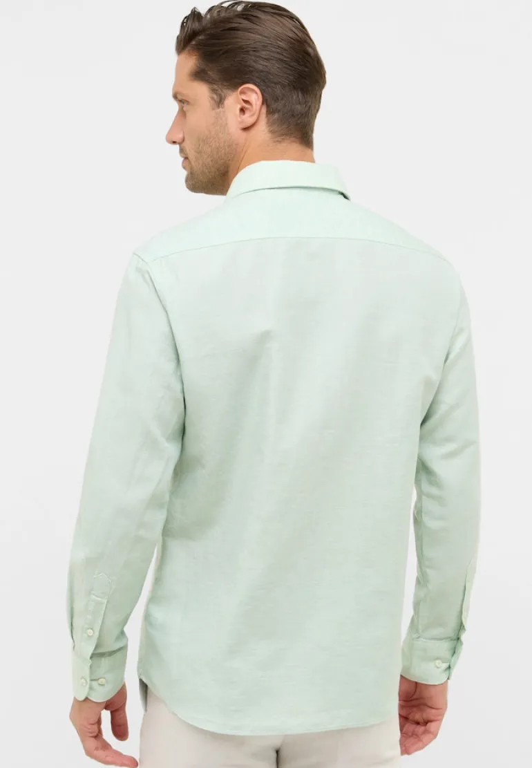 Linen Shirt Twill Langarm lime