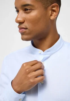Linen Shirt Twill Langarm pastellblau