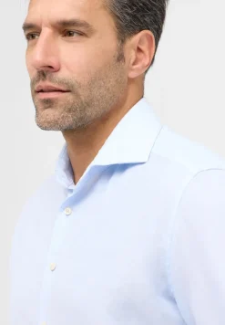 Linen Shirt Twill Langarm pastellblau