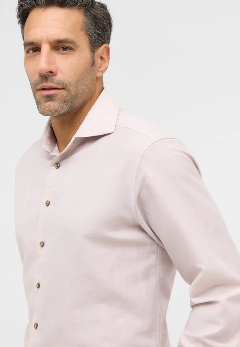 Linen Shirt Twill Langarm sand