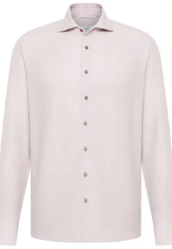 Linen Shirt Twill Langarm sand
