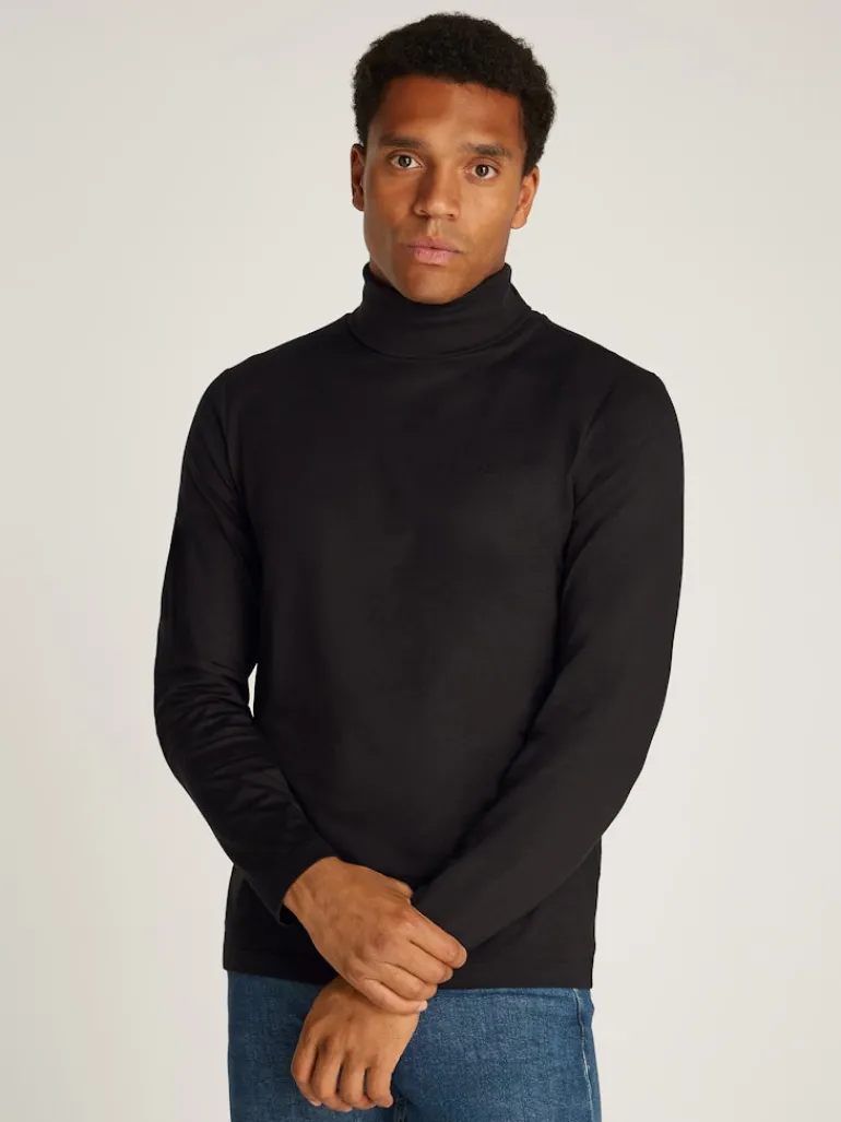 LIQUID TOUCH LS ROLL NECK ck black