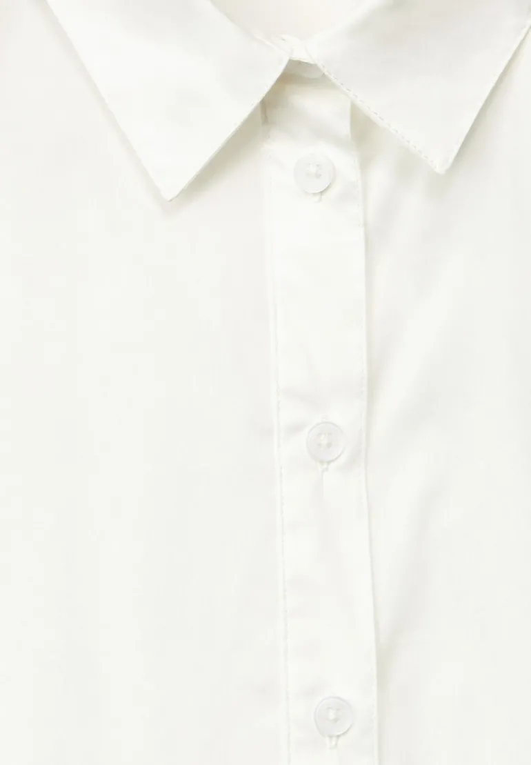 Longbluse mit Knopfleiste vanilla white