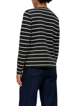 Longsleeve aus Baumwollstretch schwarz