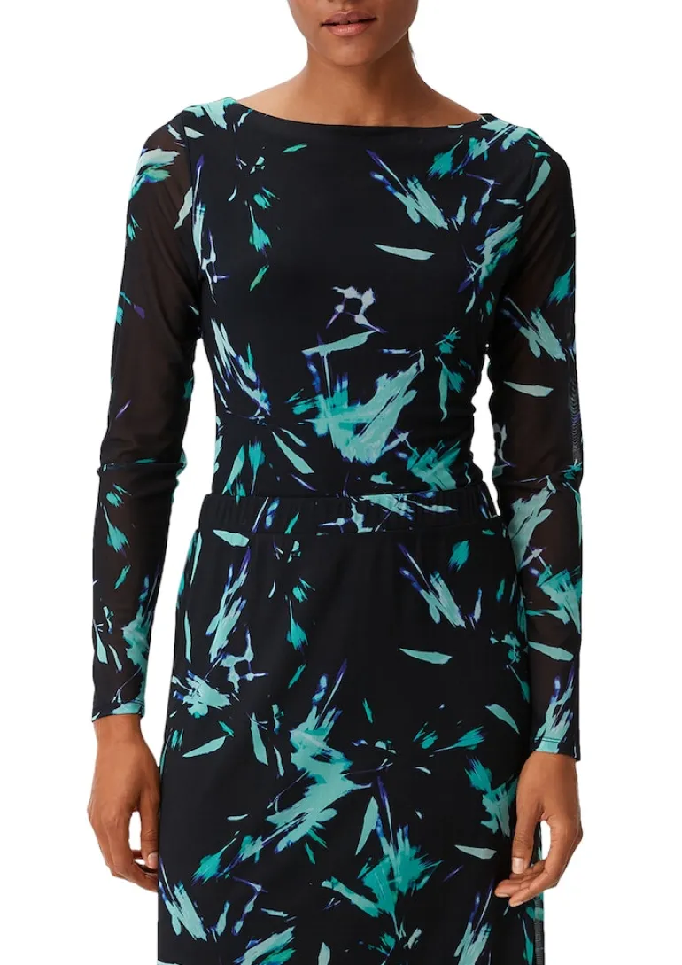Longsleeve aus Mesh schwarz