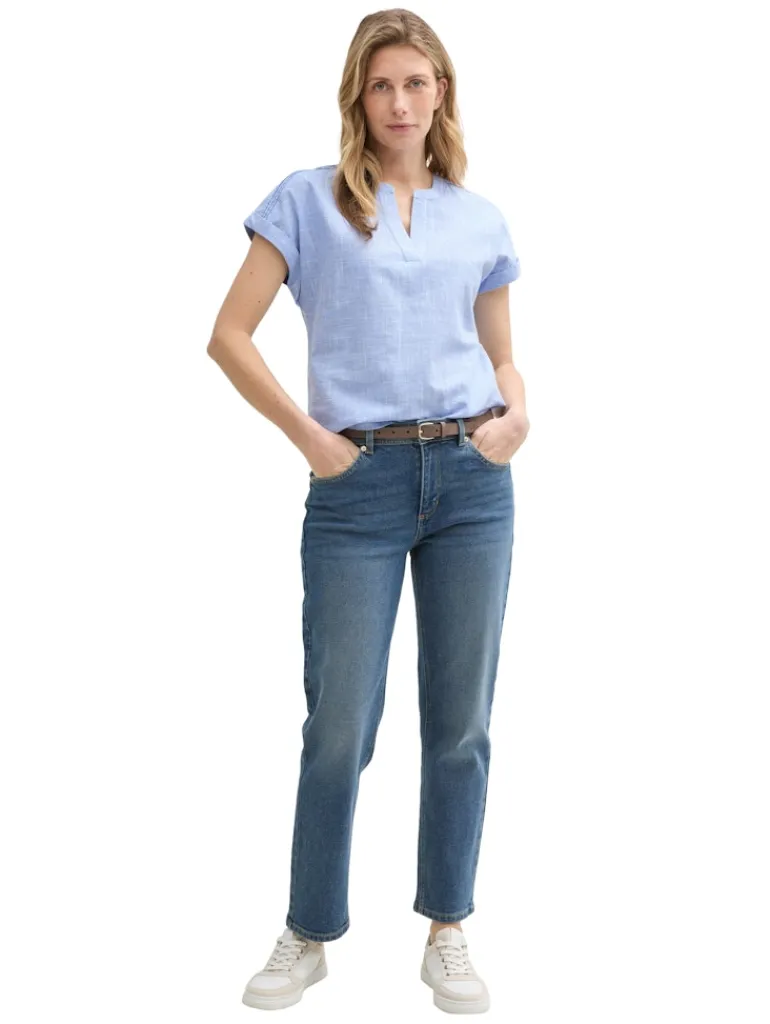Loose Fit Bluse dreamy blue