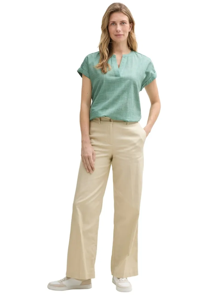 Loose Fit Bluse faded green