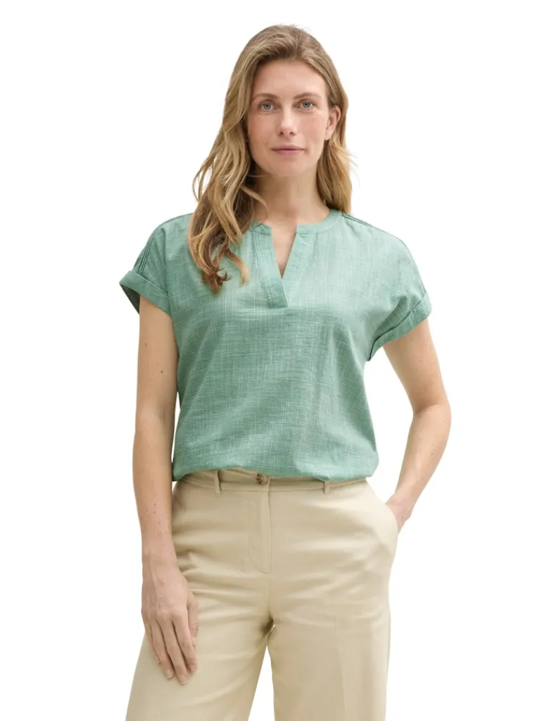 Loose Fit Bluse faded green