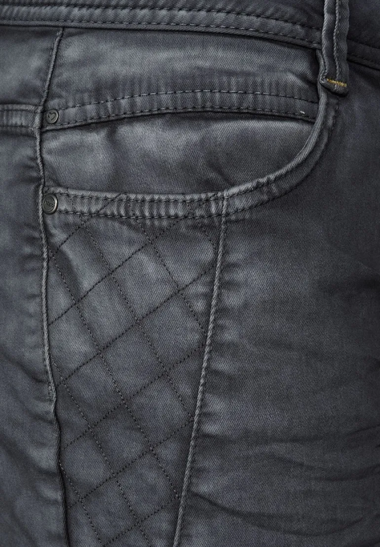 Loose Fit Damenhose dark silver