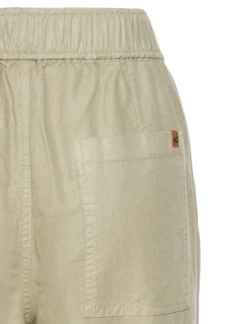 Loose Fit Hose aus Leinenmix dark straw