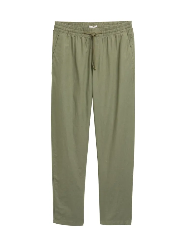 Loose Fit Hose mit Leinenanteil tree moss green