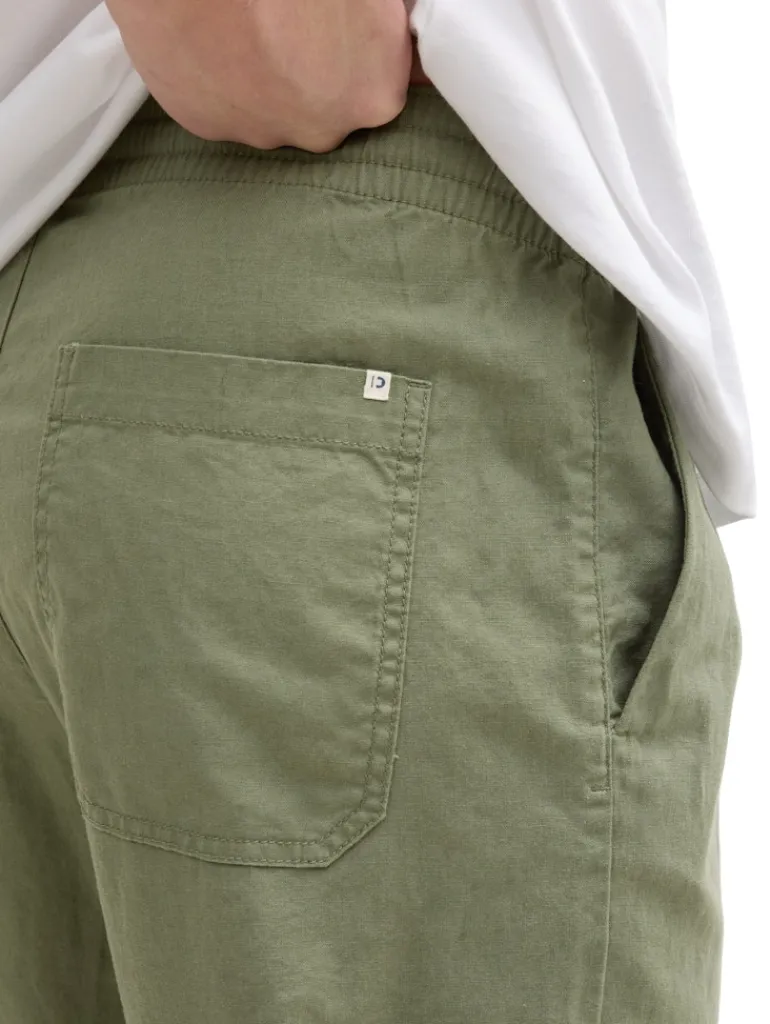 Loose Fit Hose mit Leinenanteil tree moss green