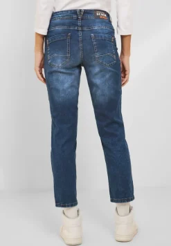 Loose Fit Jeans mid blue used wash