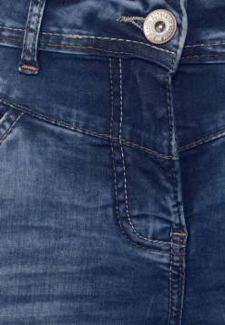 Loose Fit Jeans mid blue used wash