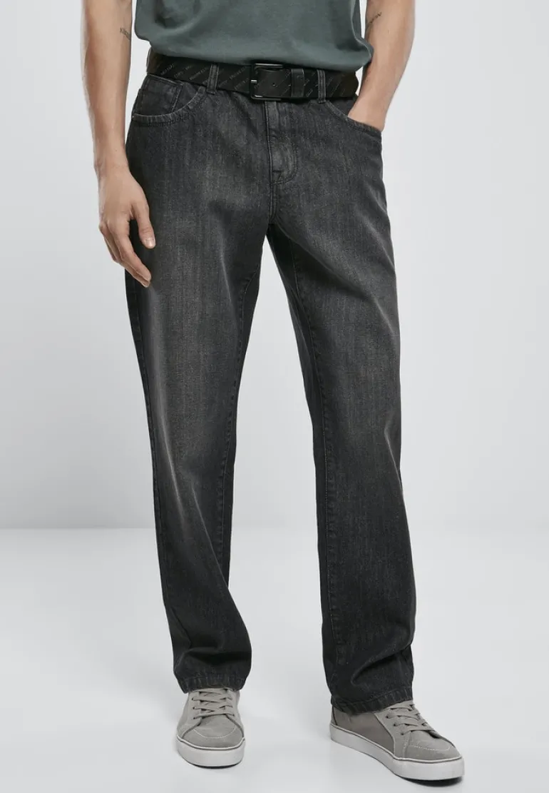 Loose Fit Jeans real black washed