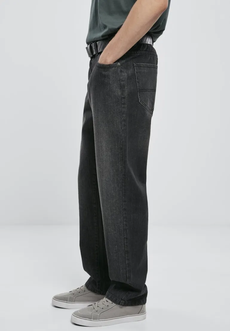 Loose Fit Jeans real black washed