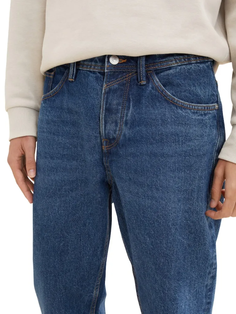 Loose Fit Jeans used mid stone blue denim