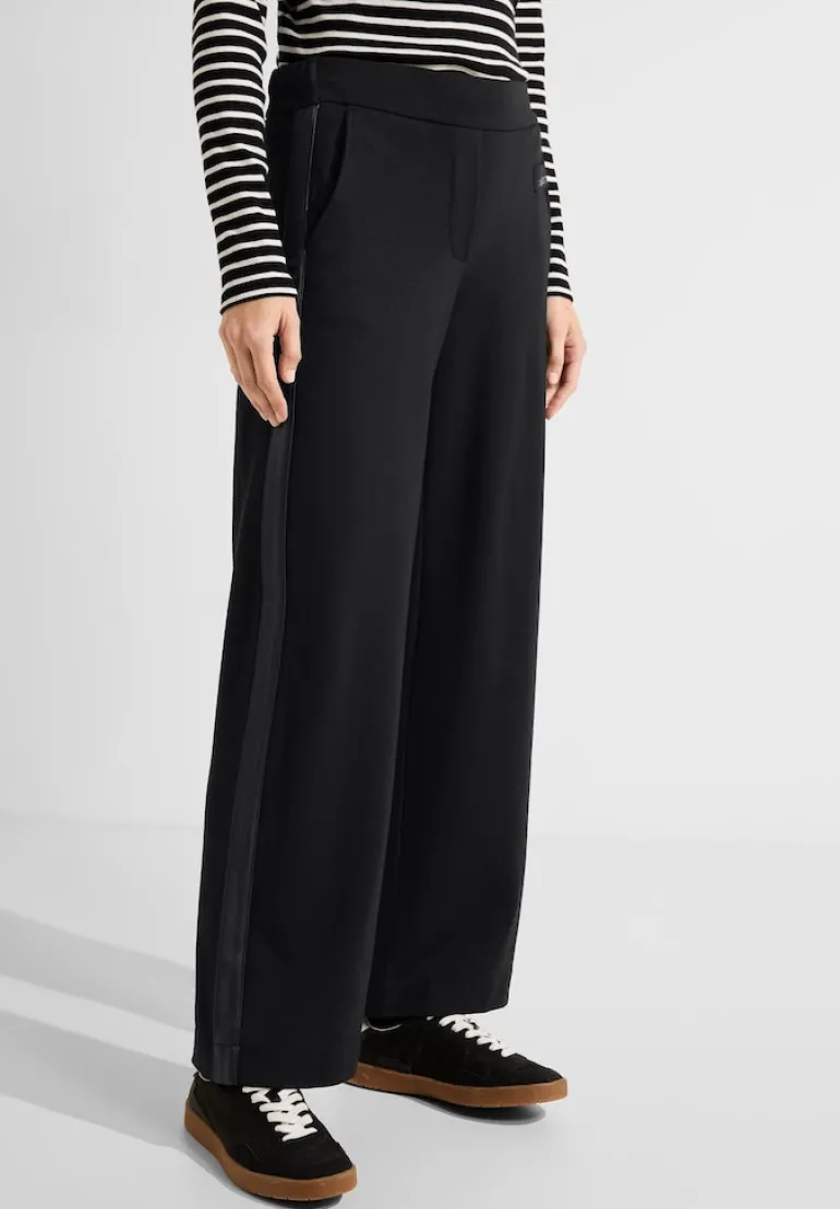 Loose Fit Jerseyhose black