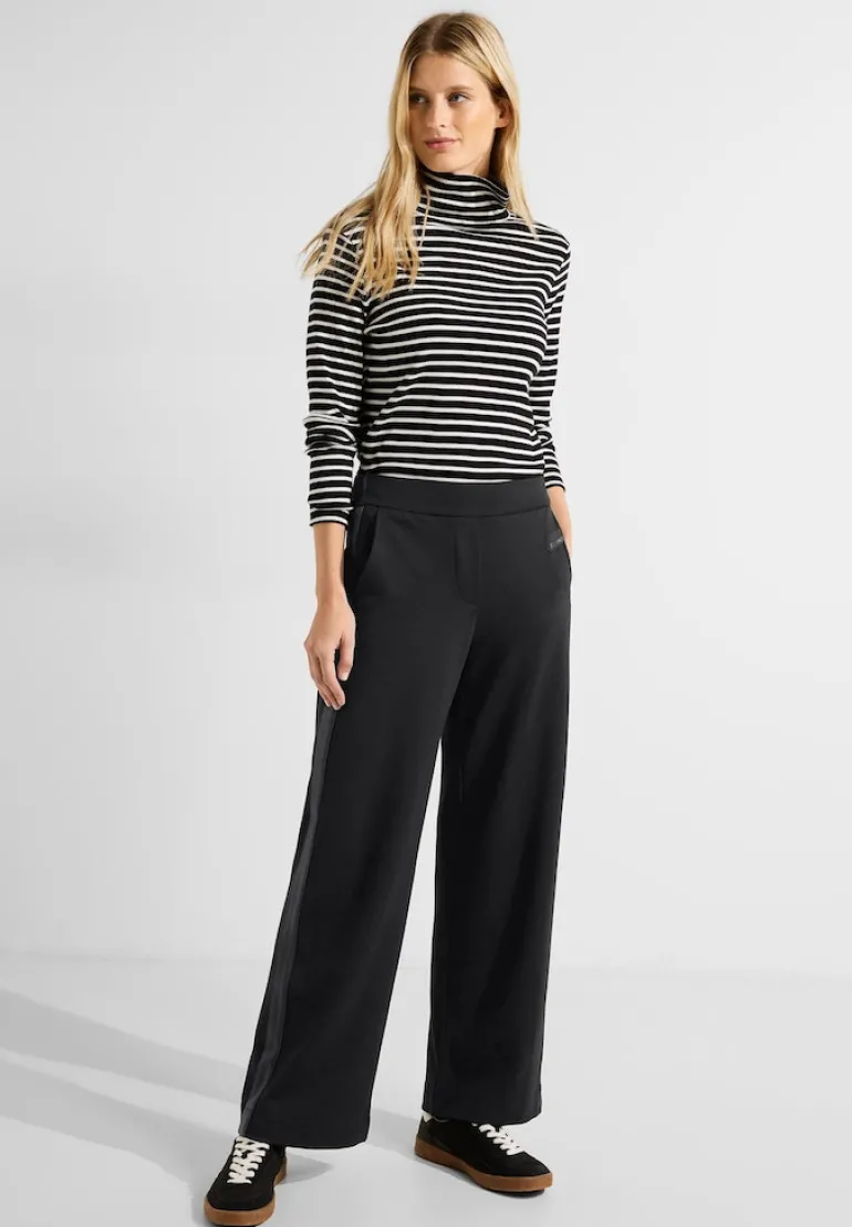 Loose Fit Jerseyhose black