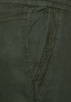 Loose Fit Leinenhose deep khaki
