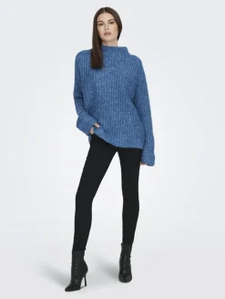 LSUANAIS WOOL L/S HIGHNECK PULLOVER KNT blue sapphire