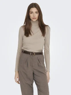 LSUPRIMO TENCEL L/S HIGHNECK TOP JRS natural