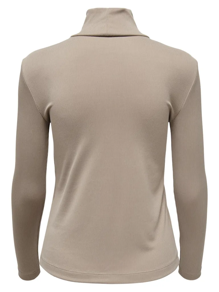LSUPRIMO TENCEL L/S HIGHNECK TOP JRS natural