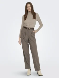 LSUPRIMO TENCEL L/S HIGHNECK TOP JRS natural