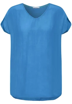 Luftige Viskose Bluse azure blue