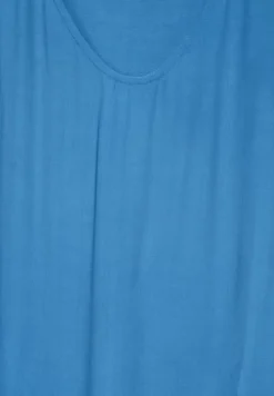 Luftige Viskose Bluse azure blue
