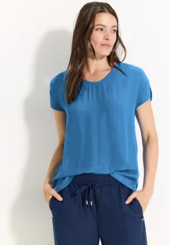 Luftige Viskose Bluse azure blue
