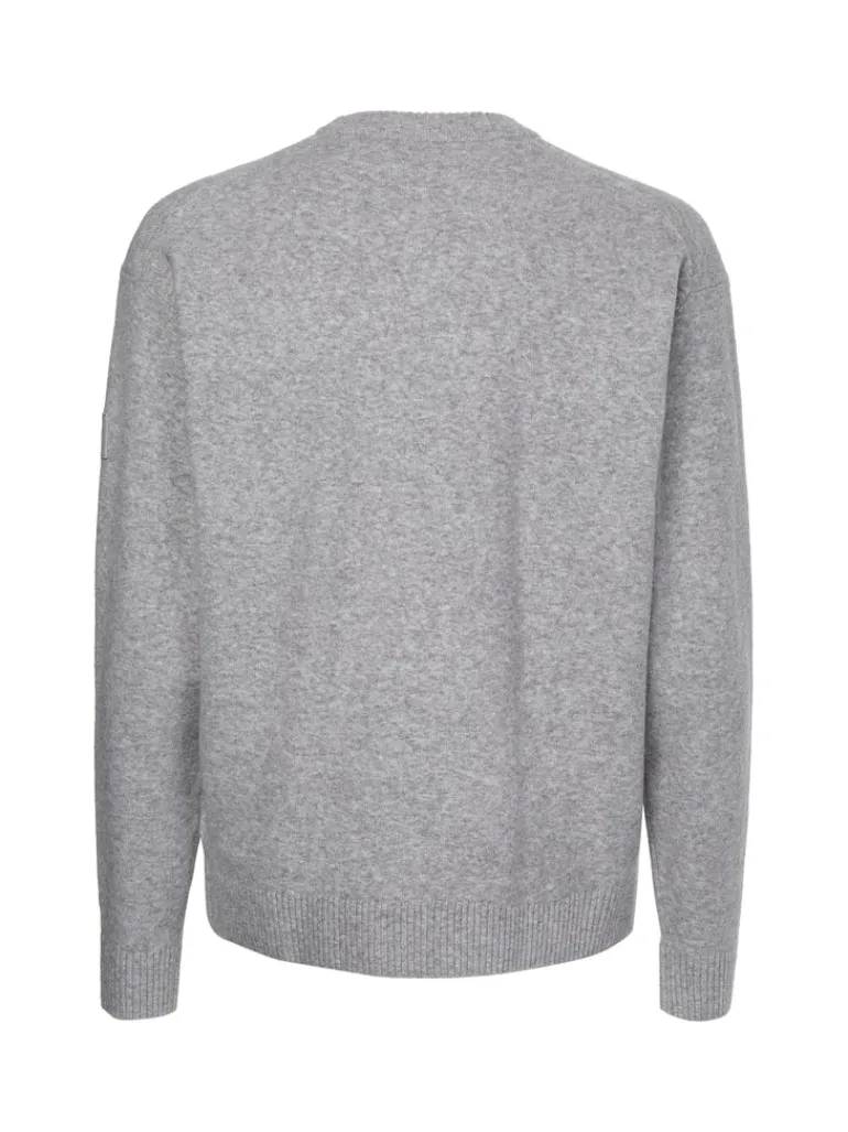 LYCRA BLEND COMFORT FIT SWEATER light grey heather