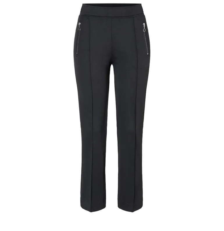 MAC JEANS - AMORA KICK, Stretch ribbon schwarz
