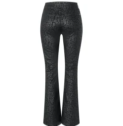 MAC JEANS - BOOT, Coated cotton tencel schwarz