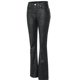 MAC JEANS - BOOT, Coated cotton tencel schwarz